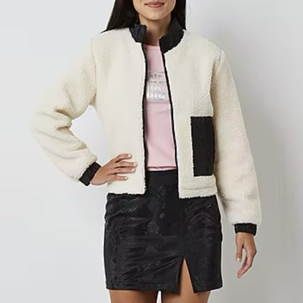 size XL Juicy By Juicy Couture Womens Sherpa Bomber Jacket